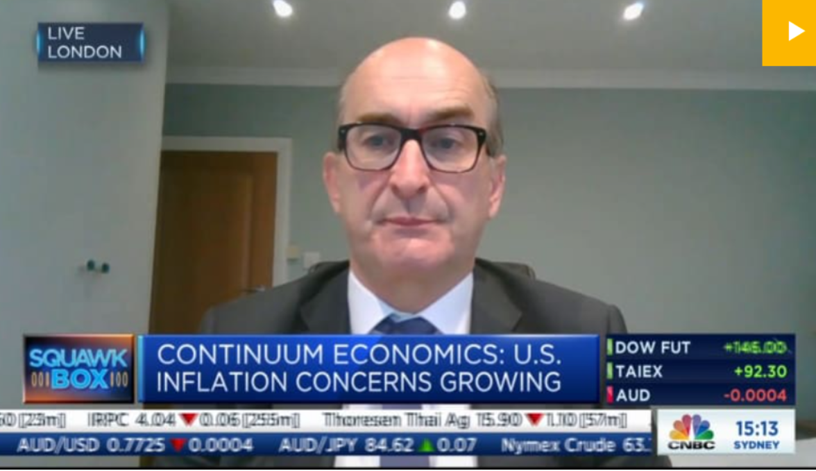 Mike Gallagher on CNBC talking about US Fed monetary policy following stronger-than-anticipated U.S. inflation data.